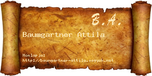 Baumgartner Attila névjegykártya